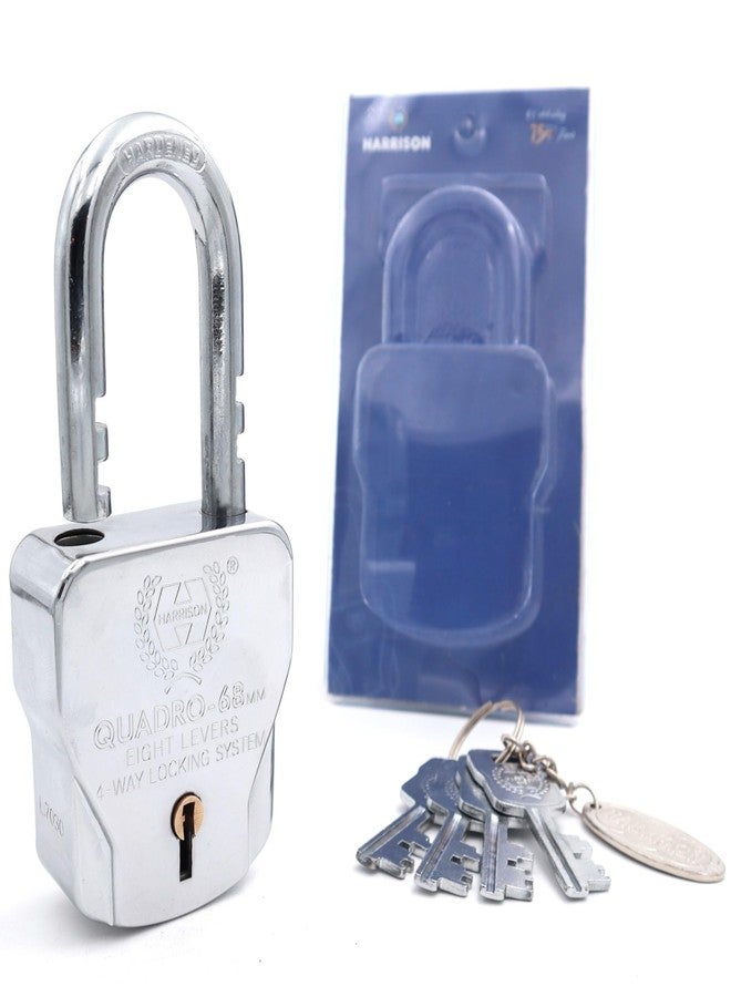 Harrison Padlocks/Square Padlock 68mm 8 Lever with 4 Keys QUADRO-5560 Pack of 1/ Padlock, Padlocks, Locks for Home, Locks for Main Door, gate Lock - Image 5